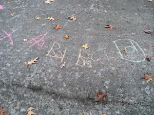 sidewalk chalk alphabet